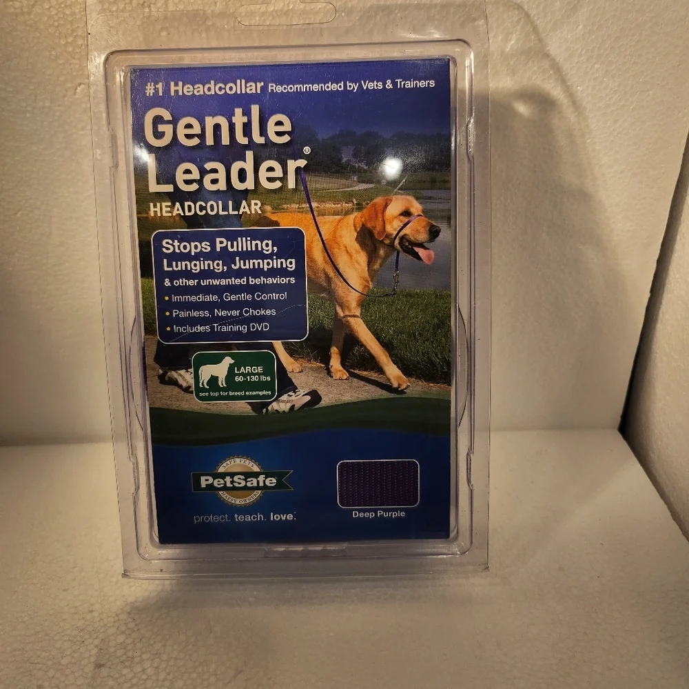 PetSafe Gentle Leader No-Pull Large Dog Headcollar Purple + DVD (60-130 lbs)